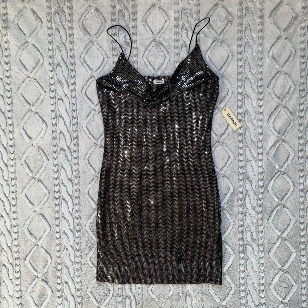 NWT Garage Sequin Bodycon Mini Dress